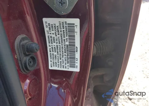 2014 Honda Civic Ex from USA, damaged, VIN 19XFB2F84EE003060